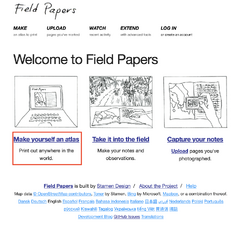 Field Papers Start Screen