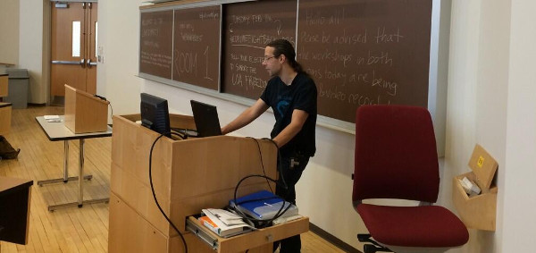 Steve Revilak presenting GnuPG at Northeastern University Cryptoparty