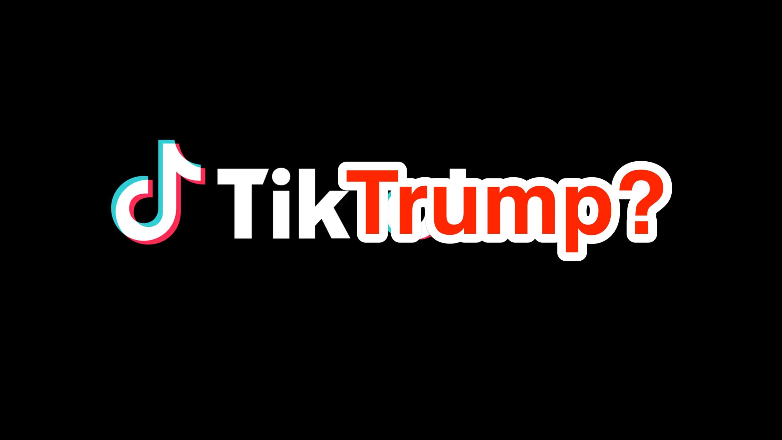 Mashup of TikTok logo to read TikTrump?